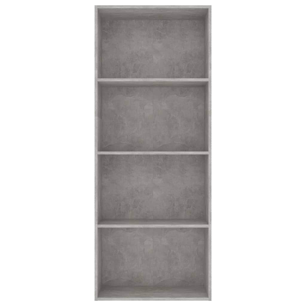 4-Tier Book Cabinet Concrete Grey Chipboard