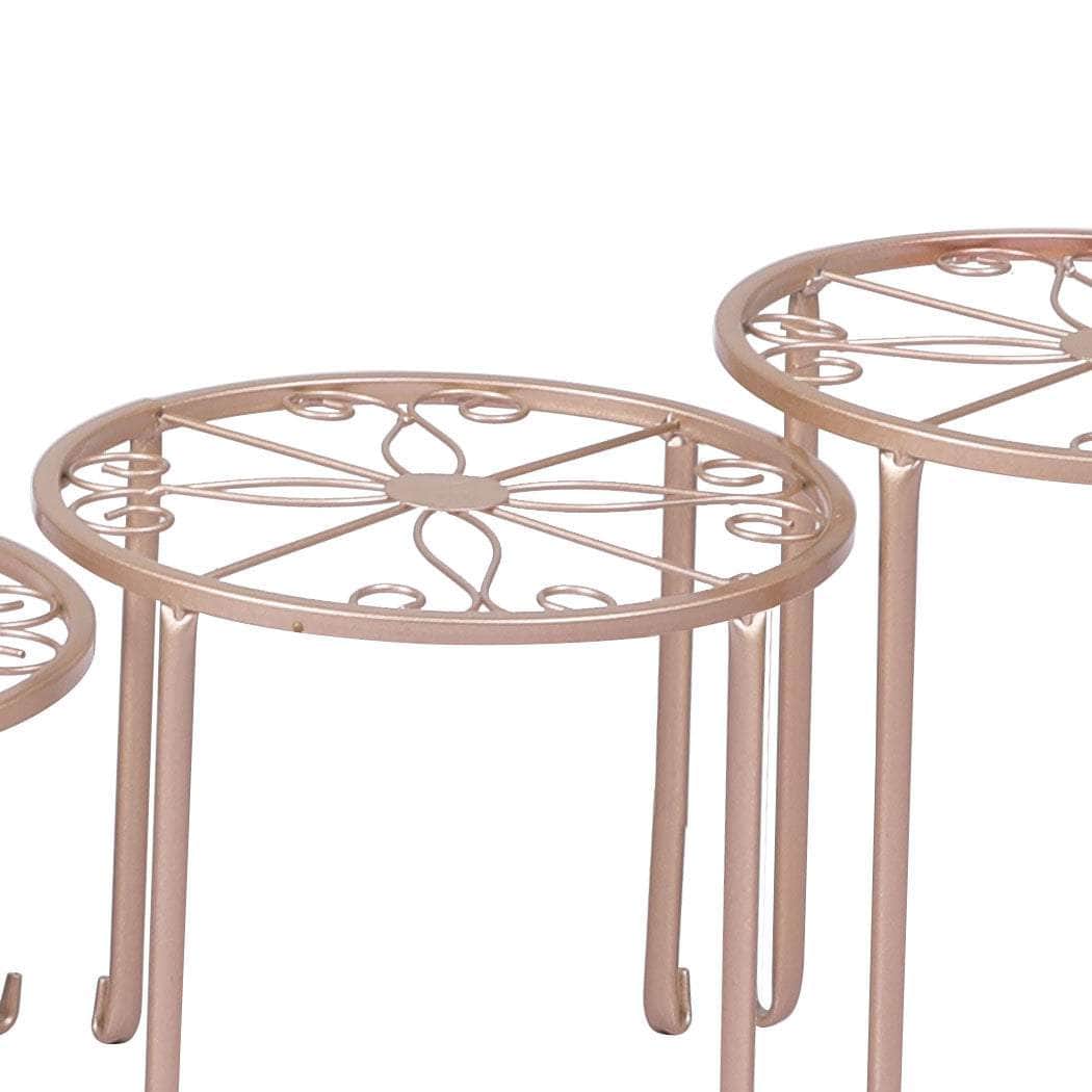 4 x Metal Plant Stand Outdoor Rose Gold
