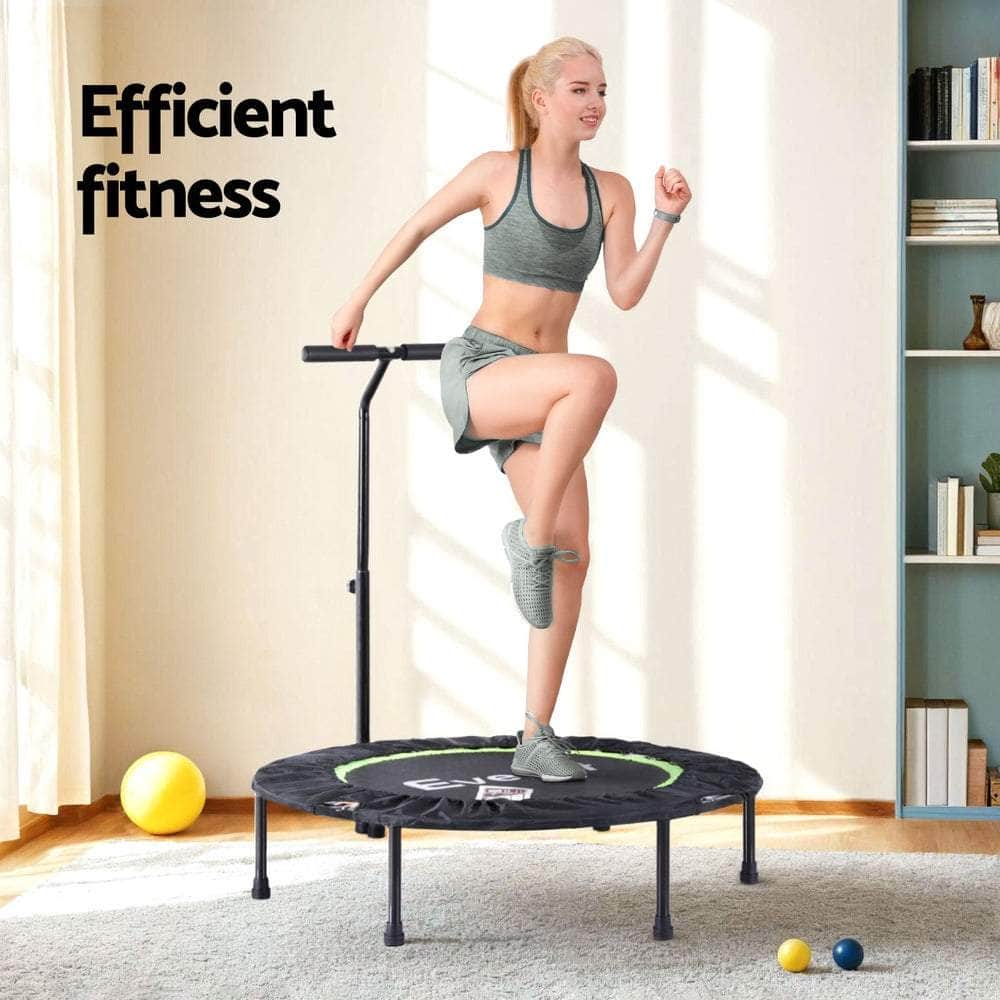 40-Inch Foldable Trampoline with Handrail - Home Gym