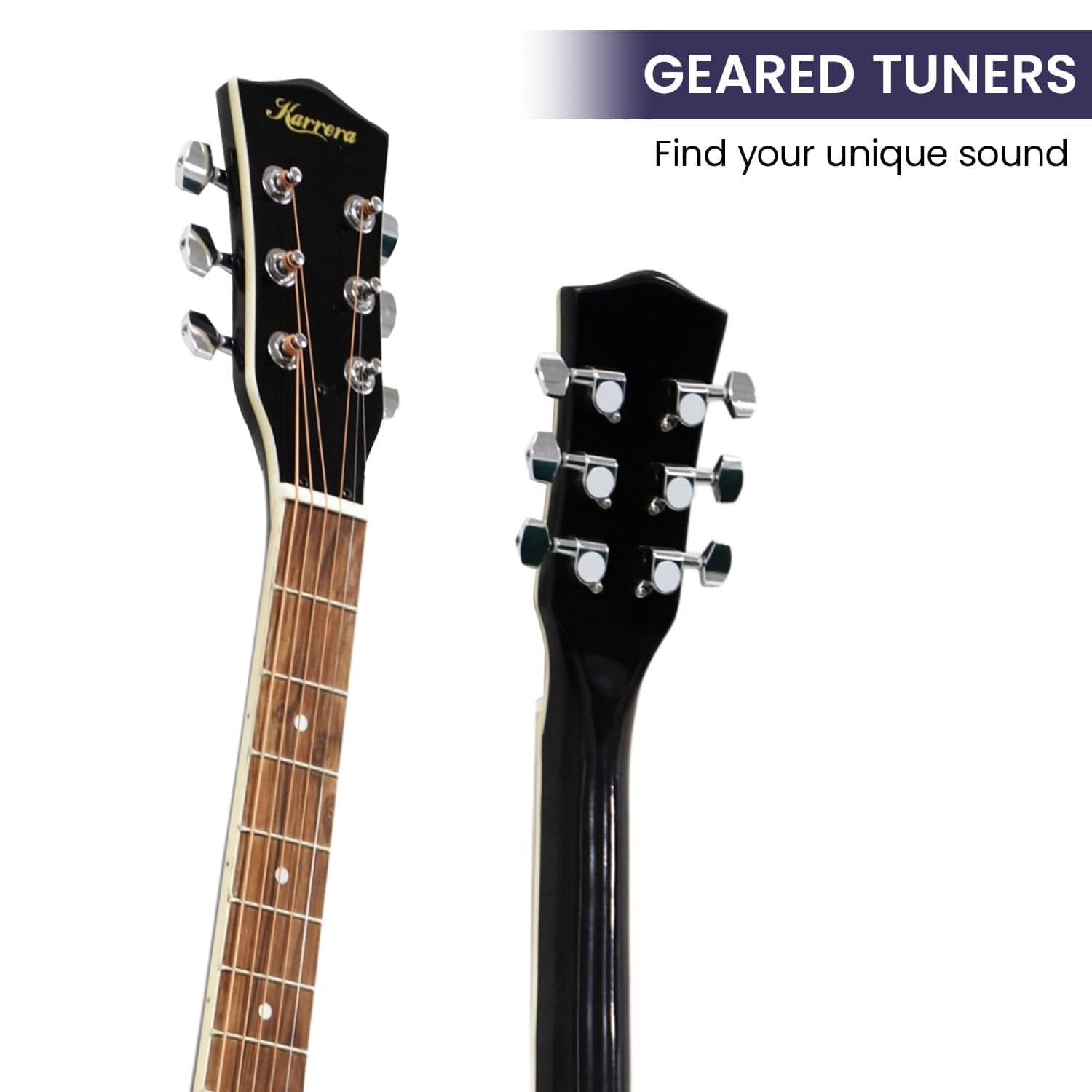 40in Resonator Guitar - Black | Black colour