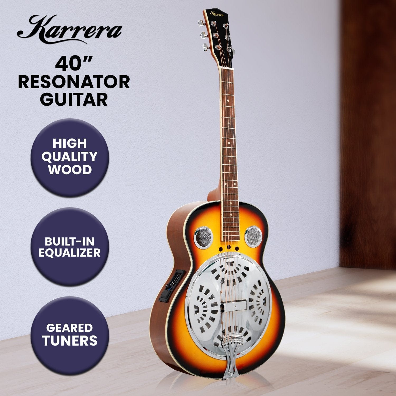 40in Resonator Guitar - Sunburst with guitars - photo 8