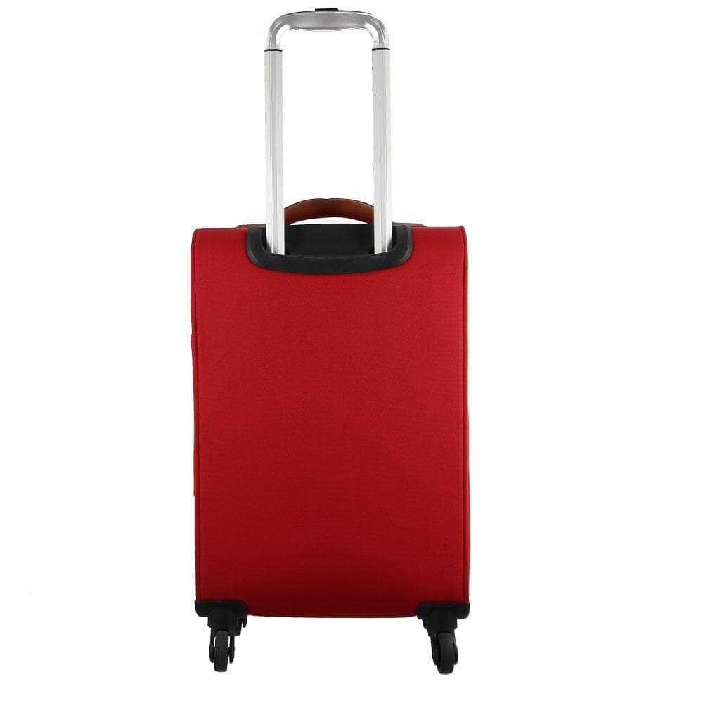 40L Cabin Soft-Shell Suitcase Travel Luggage Bag 4-Wheel Case - Red