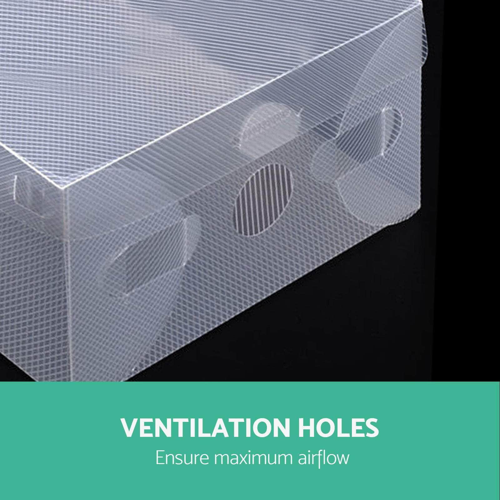 40pcs Transparent Foldable Shoe Storage Box