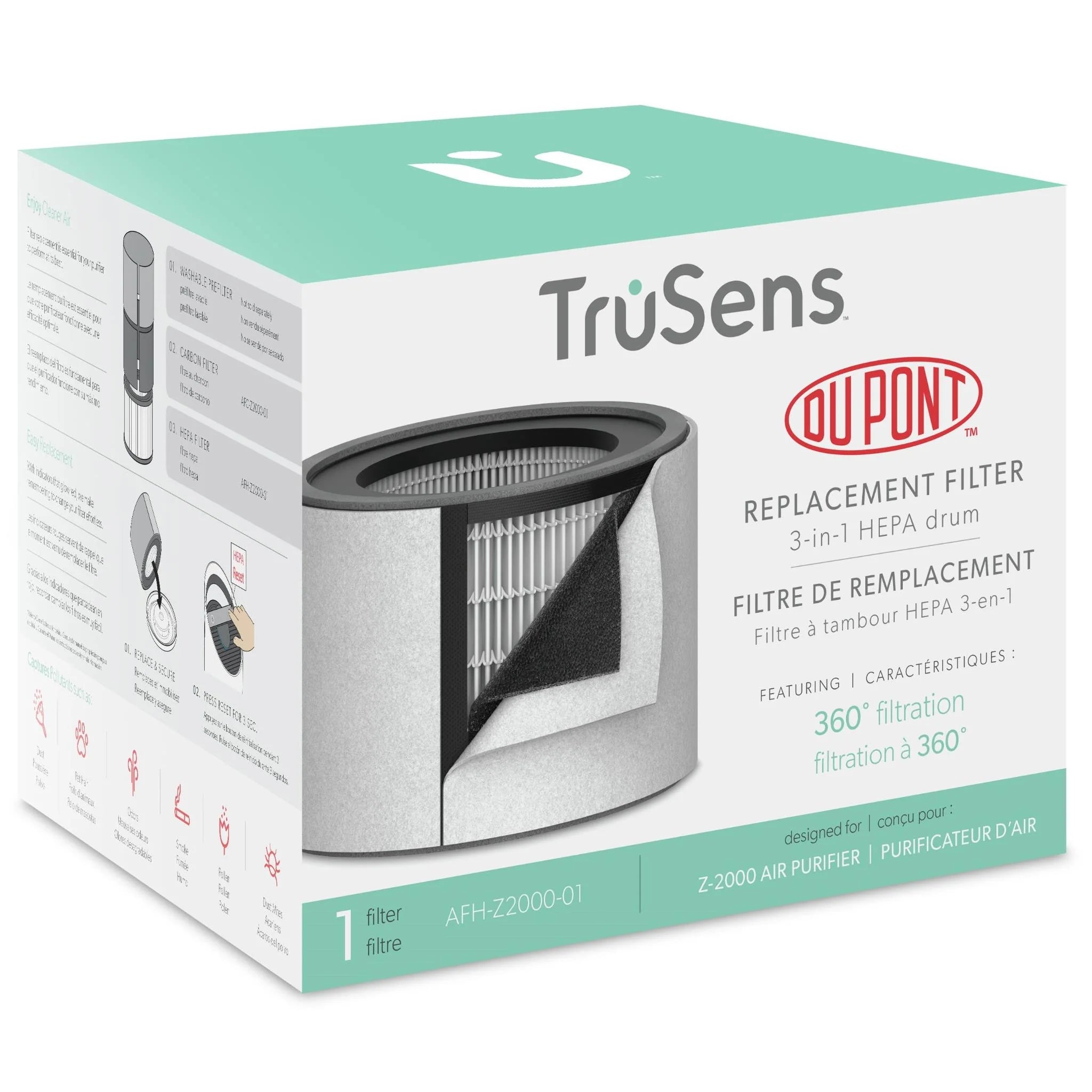TruSens HEPA 3-in-1 Combination Filter for Z-2000 Air Purifier