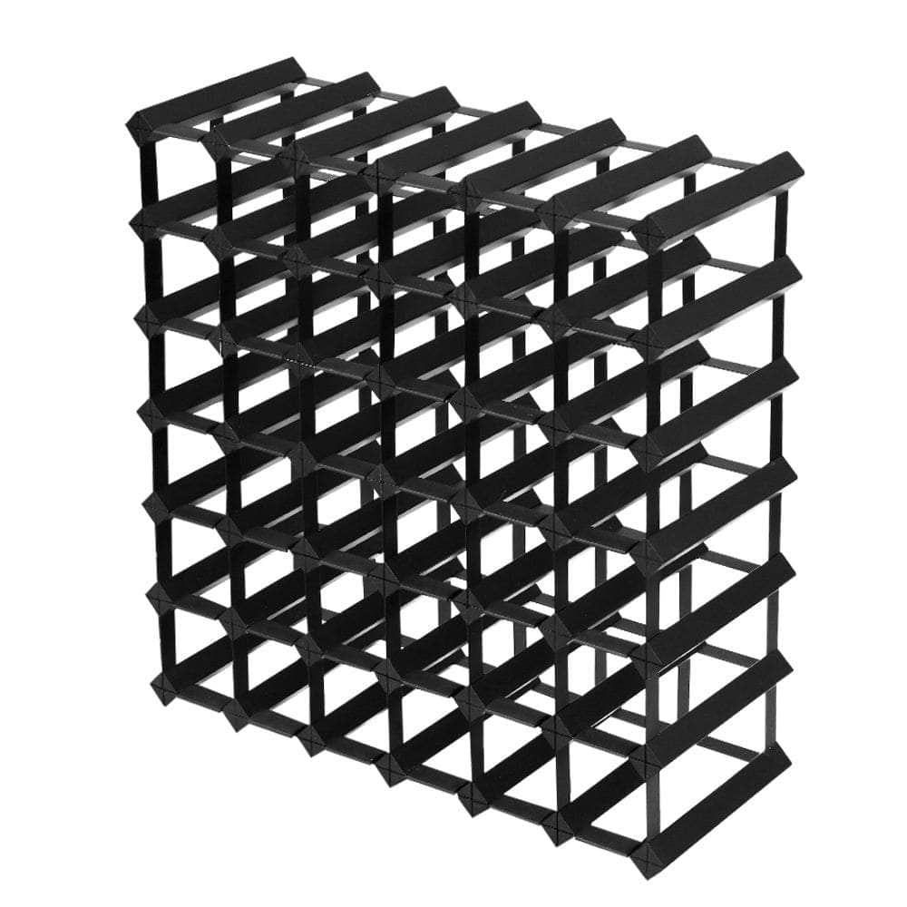 42 Bottle Timber Wine Rack Wooden Storage Wall Racks Holders Cellar Black