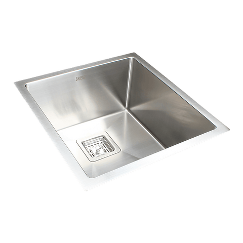 430x455mm Handmade 1.5mm Stainless Steel Undermount / Topmount Kitchen Sink with Square Waste