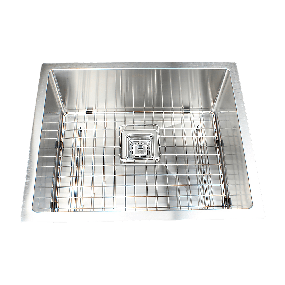 430x455mm Handmade 1.5mm Stainless Steel Undermount / Topmount Kitchen Sink with Square Waste
