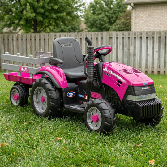 Ride On Tractor 12V Pink 171.45x67.31x62.23cm