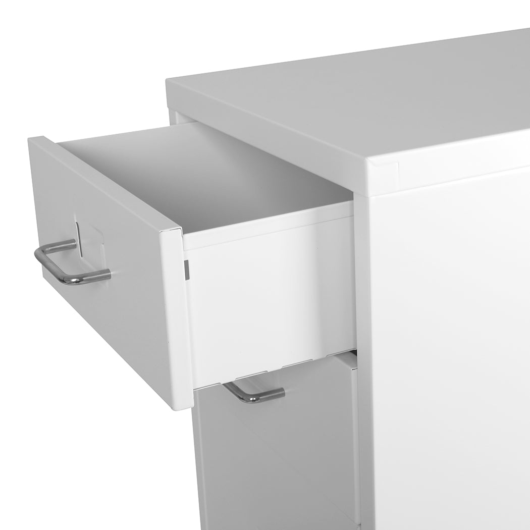 6-Drawer Office Cabinet White Storage Filing Drawers Furniture