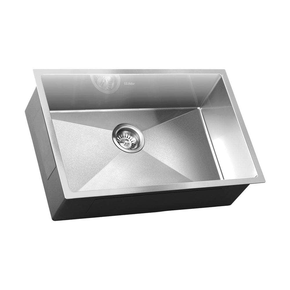 44X38CM Stainless Steel Sink Single Bowl with Waste Black