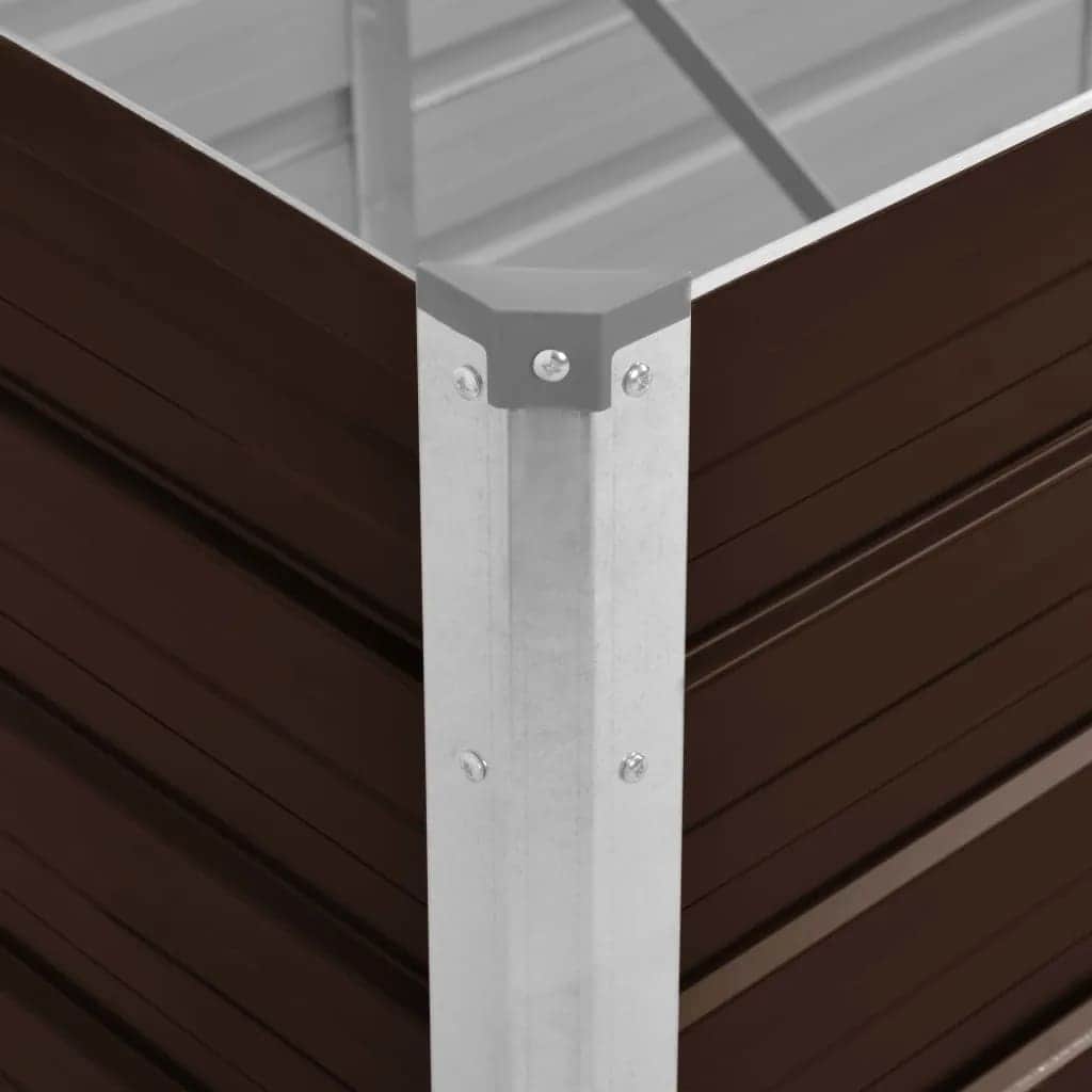 45714 Garden Raised Bed Brown Galvanised Steel