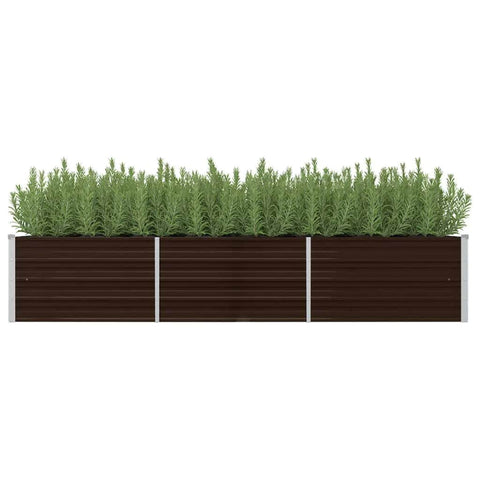 45714 Garden Raised Bed Brown Galvanised Steel