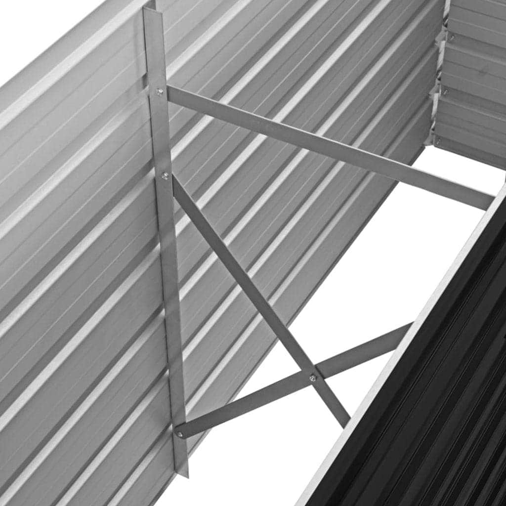 45730 Garden Raised Bed Anthracite Galvanised Steel
