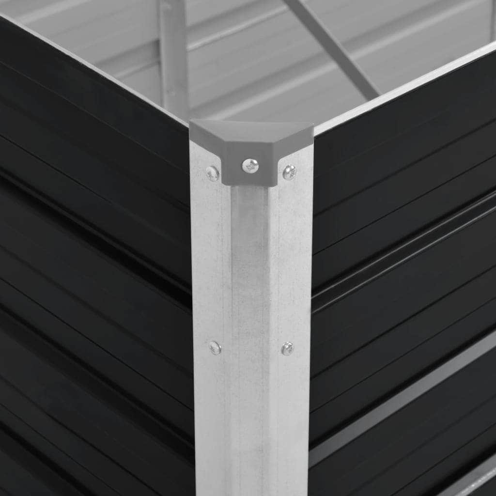 45733 Garden Raised Bed Anthracite Galvanised Steel