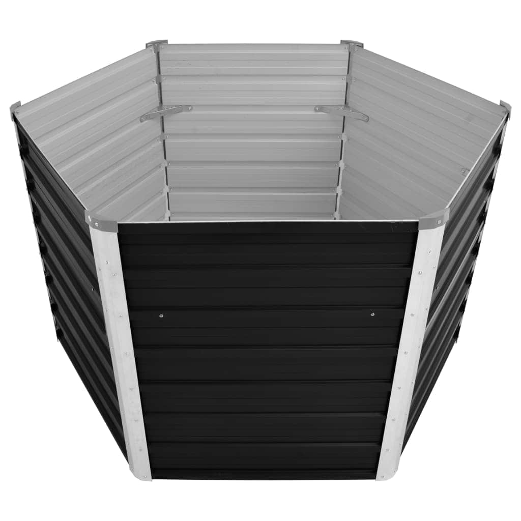 Pots & Planters - 45734 Garden Raised Bed Anthracite Galvanised Steel