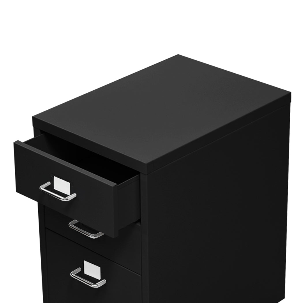 6 Drawer Office Cabinet Black – Office Storage Organizer Unit