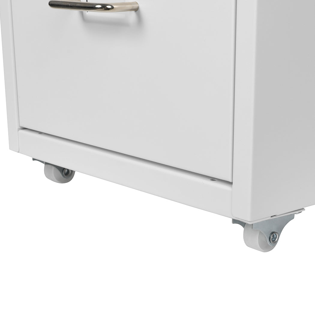 6-Drawer Office Cabinet White Storage Filing Drawers Furniture