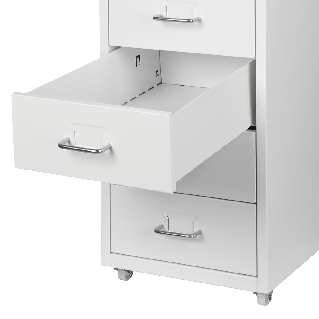 6-Drawer Office Cabinet White Storage Filing Drawers Furniture