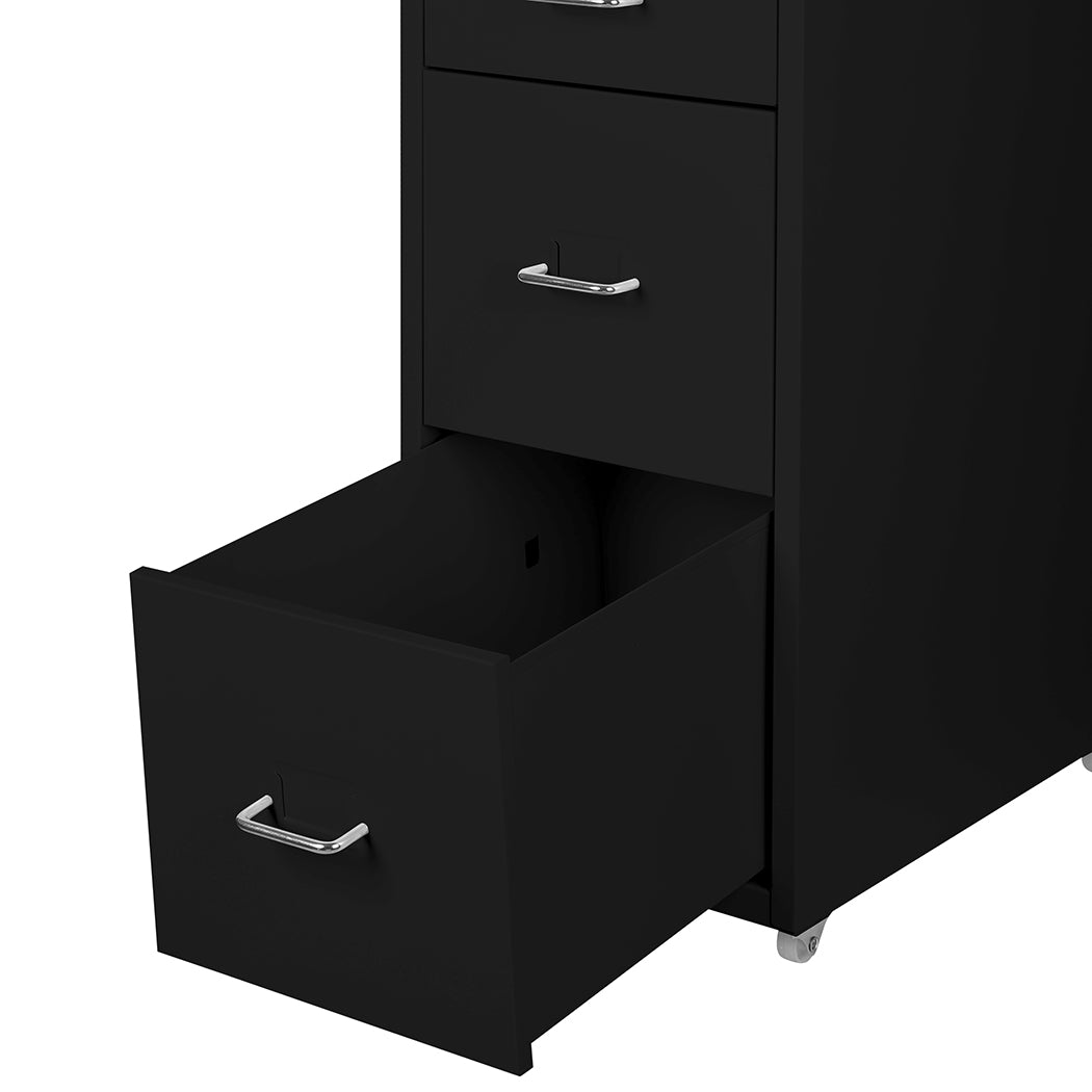 4 Drawer Office Drawers Cabinet Black