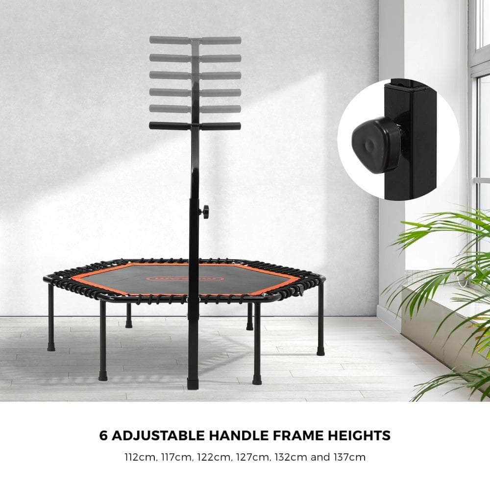 48/50cm Trampoline Round Fitness Rebounder Handrail