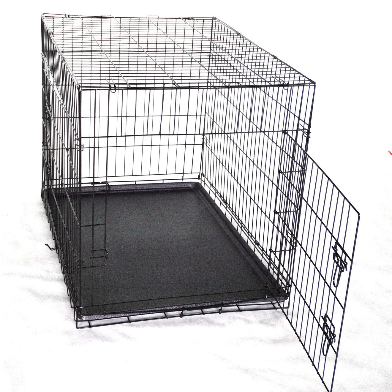 48' Collapsible Metal Dog Puppy Crate Cat Rabbit Cage With Cover Blue | Pet Design