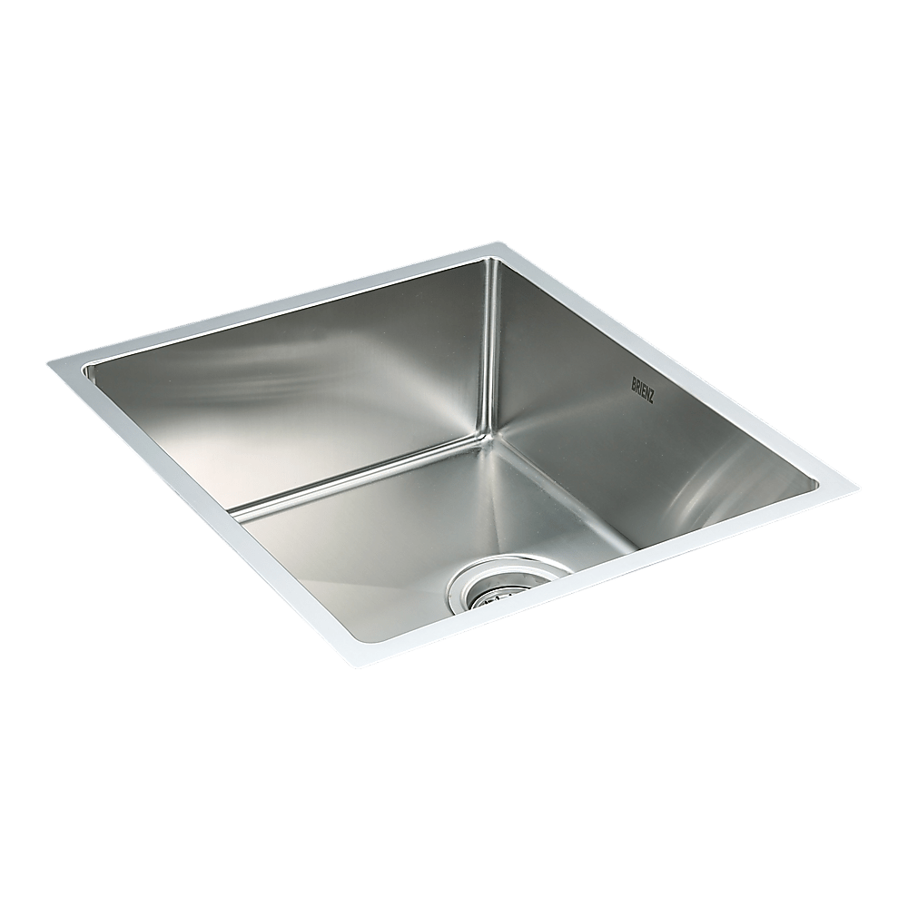 490x440mm Handmade Stainless Steel Undermount / Topmount Kitchen Laundry Sink with Waste