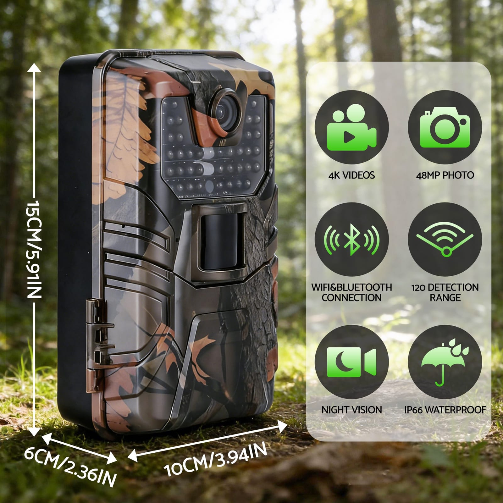 4K Trail Camera WiFi 48MP Game Camera | Simpledeals