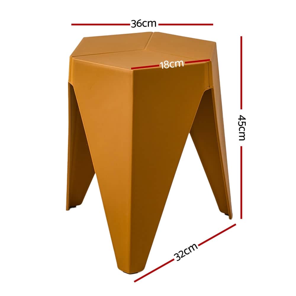 4PC Puzzle Stool Plastic Bar Stools Stackable