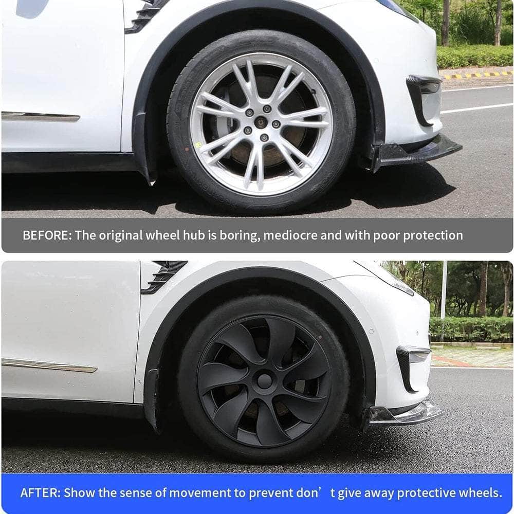 4PCS Wheel Cover Caps 19Inch ABS Gray Rim Hubcap Hub Cap For Tesla Model