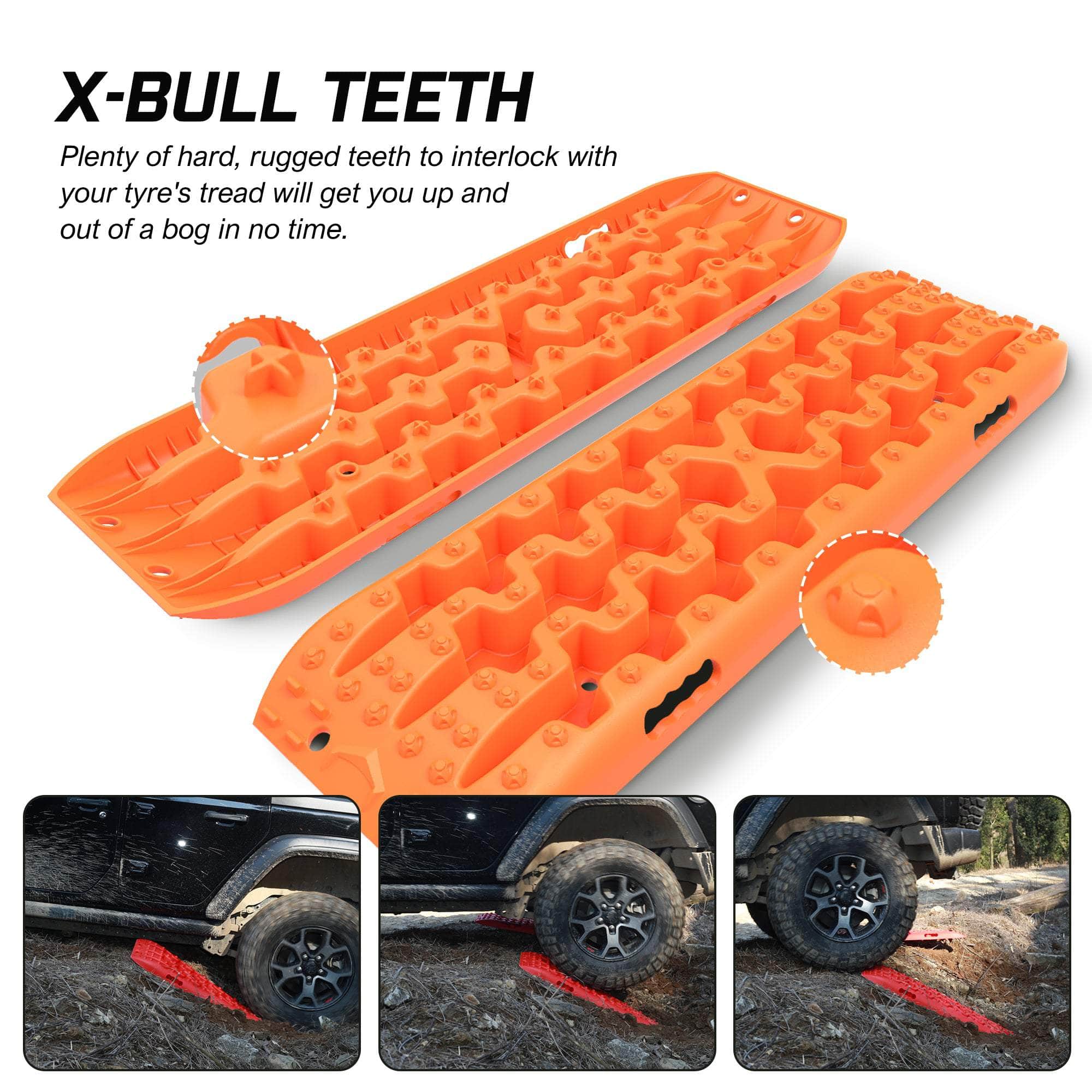 4Wd Snow Tracks Recovery Tracks (2Pcs) With Mounting Bolts