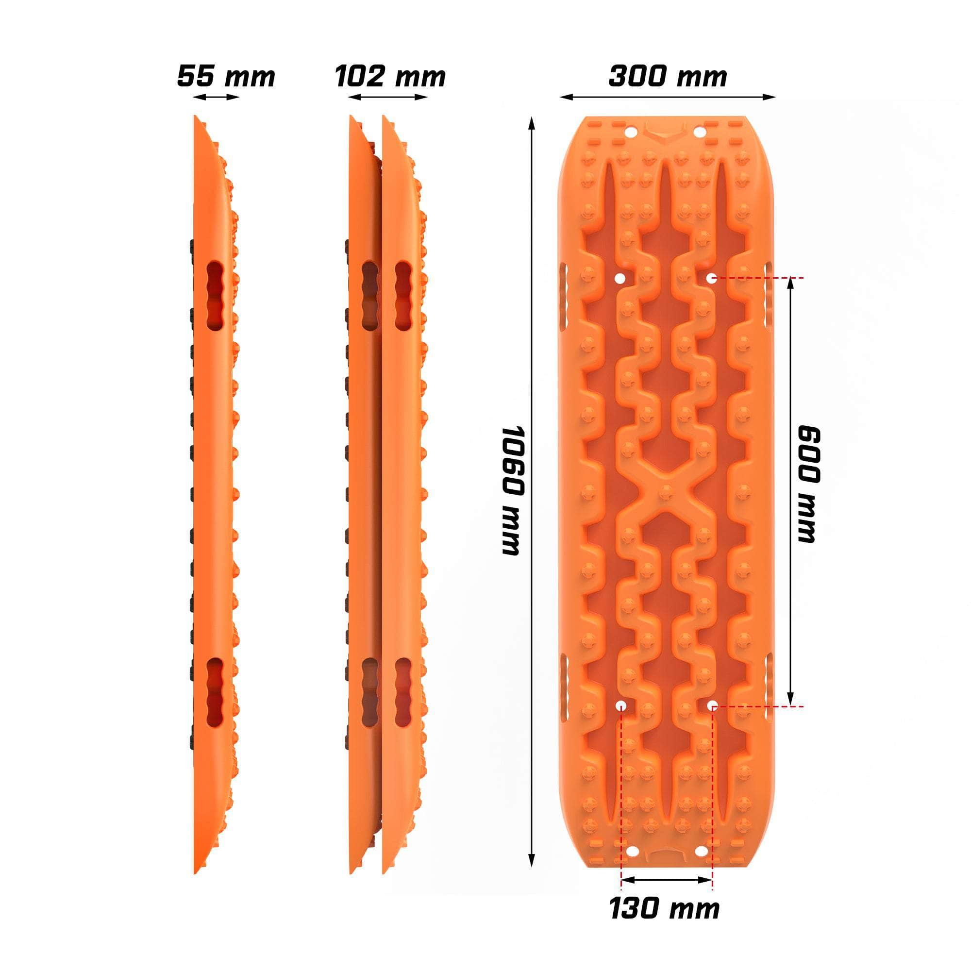 4Wd Snow Tracks Recovery Tracks (2Pcs) With Mounting Bolts