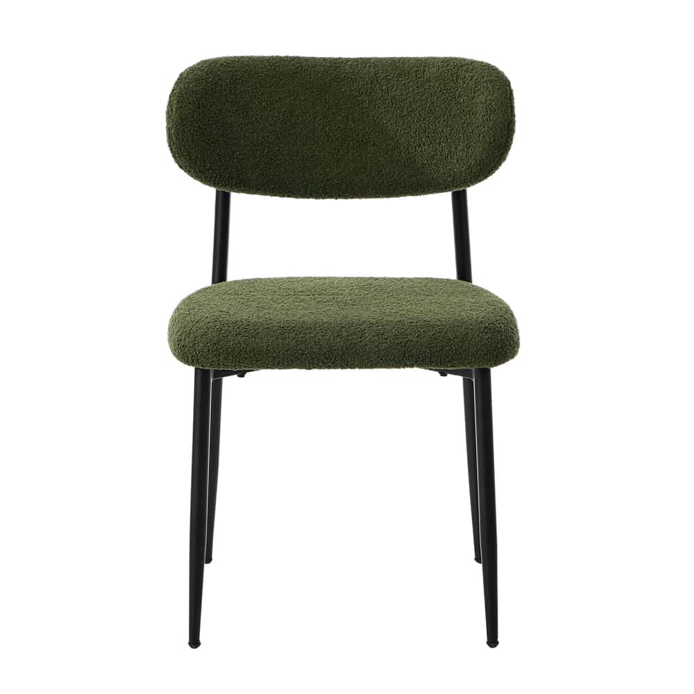 4x,6x,8x Dining Chairs Kitchen Chair Cafe Chair Boucle Black&Green