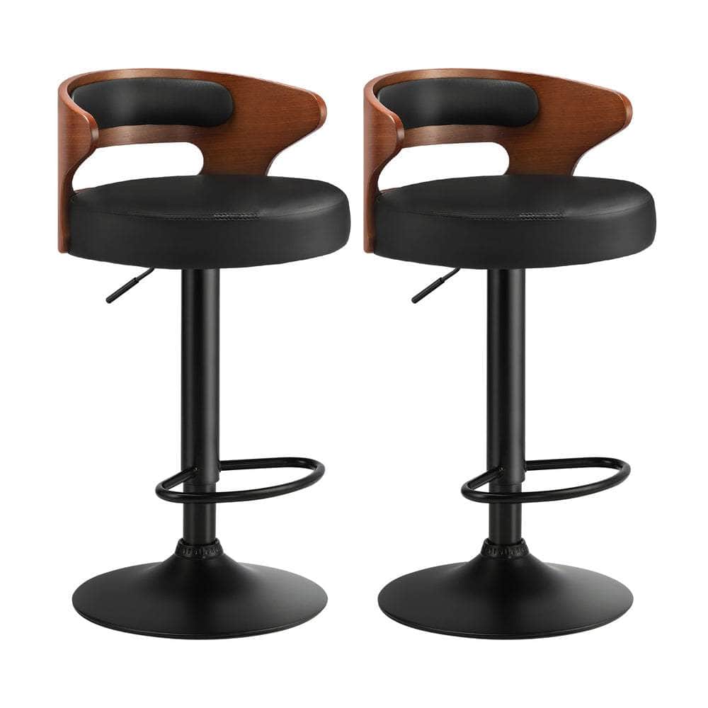 4x Bar Stools with Gas Lift Swivel Grey