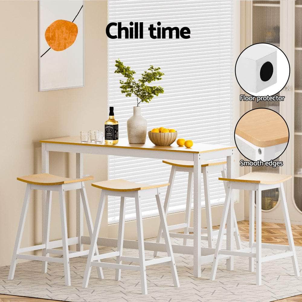 4X Bar Stools Wooden Chairs Oak | Massage Chairs
