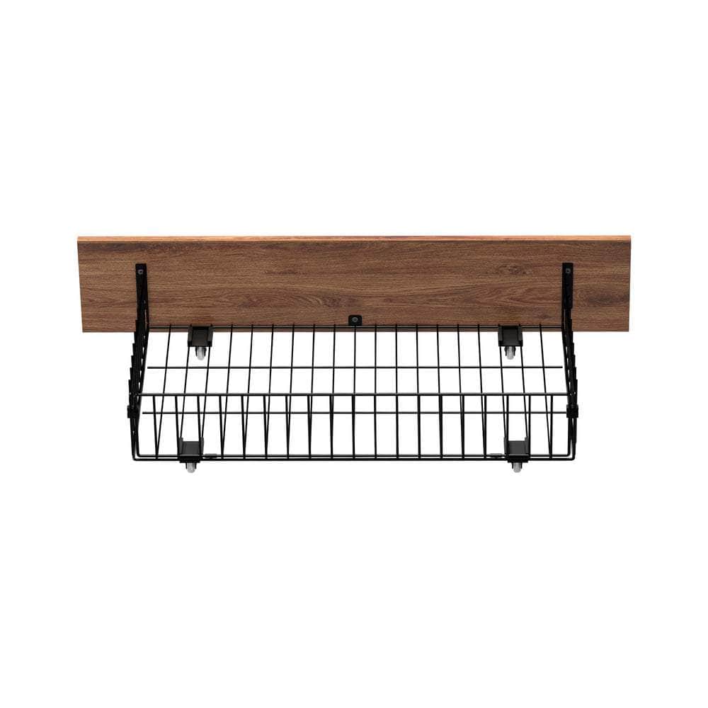 4x Bed Frame Storage Drawers with Wheels Metal Brown