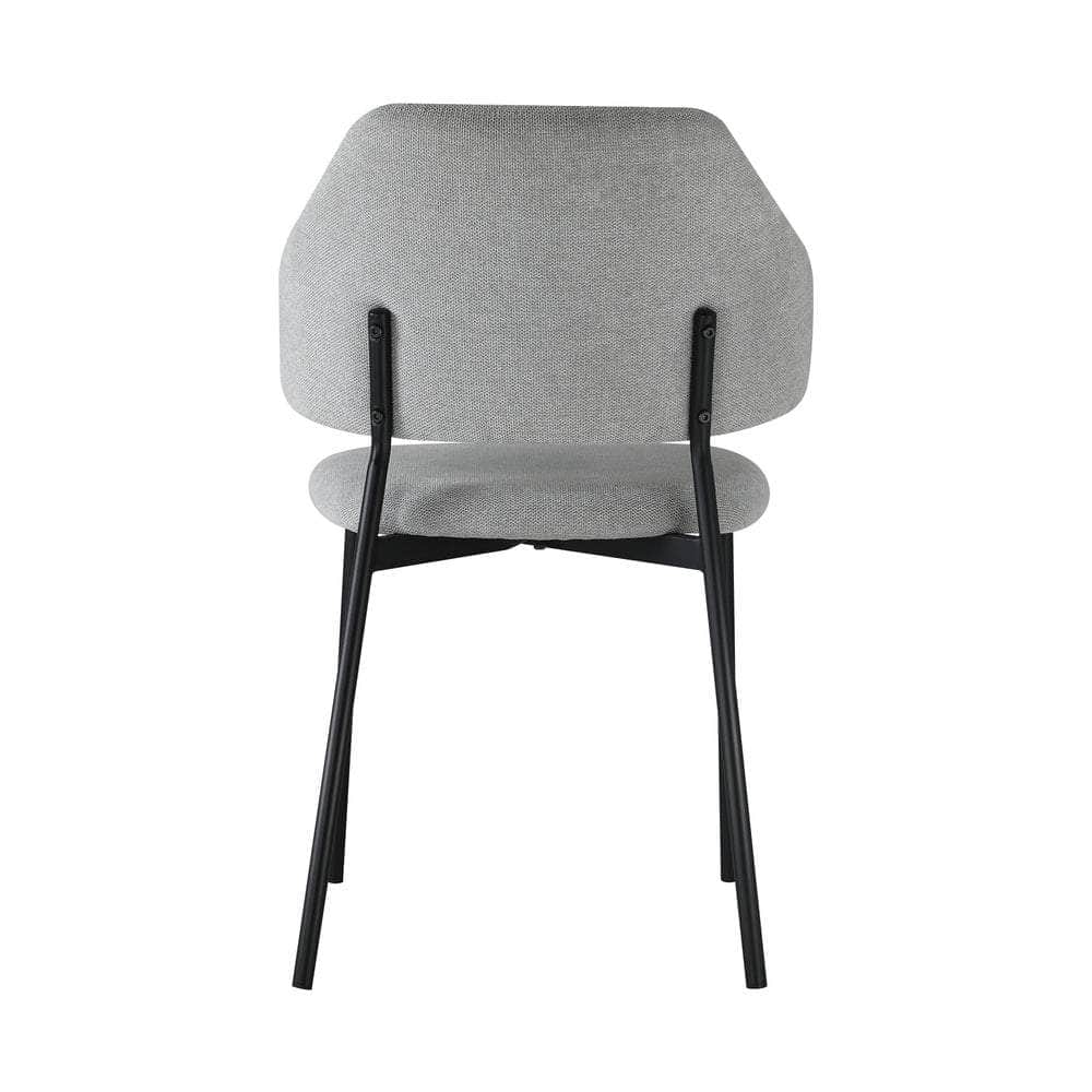4x Dining Chairs Tub Fabric Grey&Black