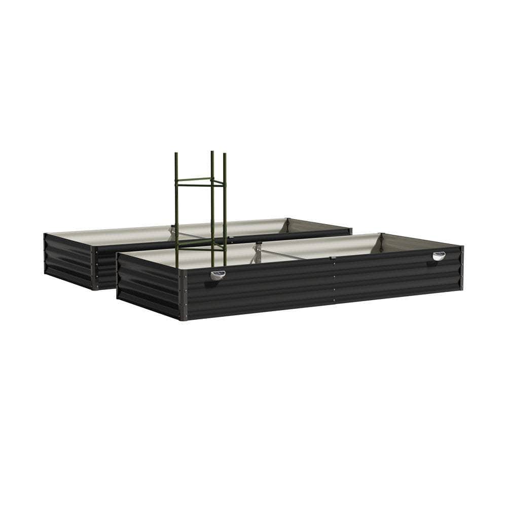4x Garden Bed 210x90x30cm Galvanised Steel Raised Planter Box with Legs