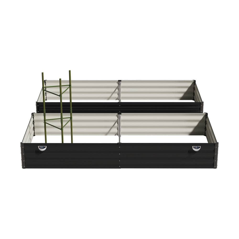 4x Garden Bed 210x90x30cm Galvanised Steel Raised Planter Box with Legs