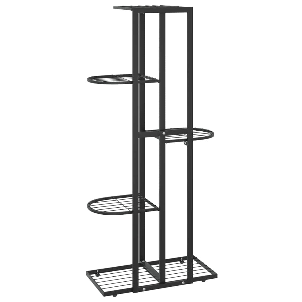 Metal finish - 5-Floor Flower Stand Black Metal