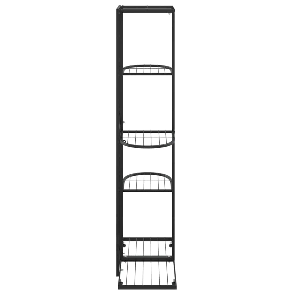 Plant Stands - 5-Floor Flower Stand Black Metal