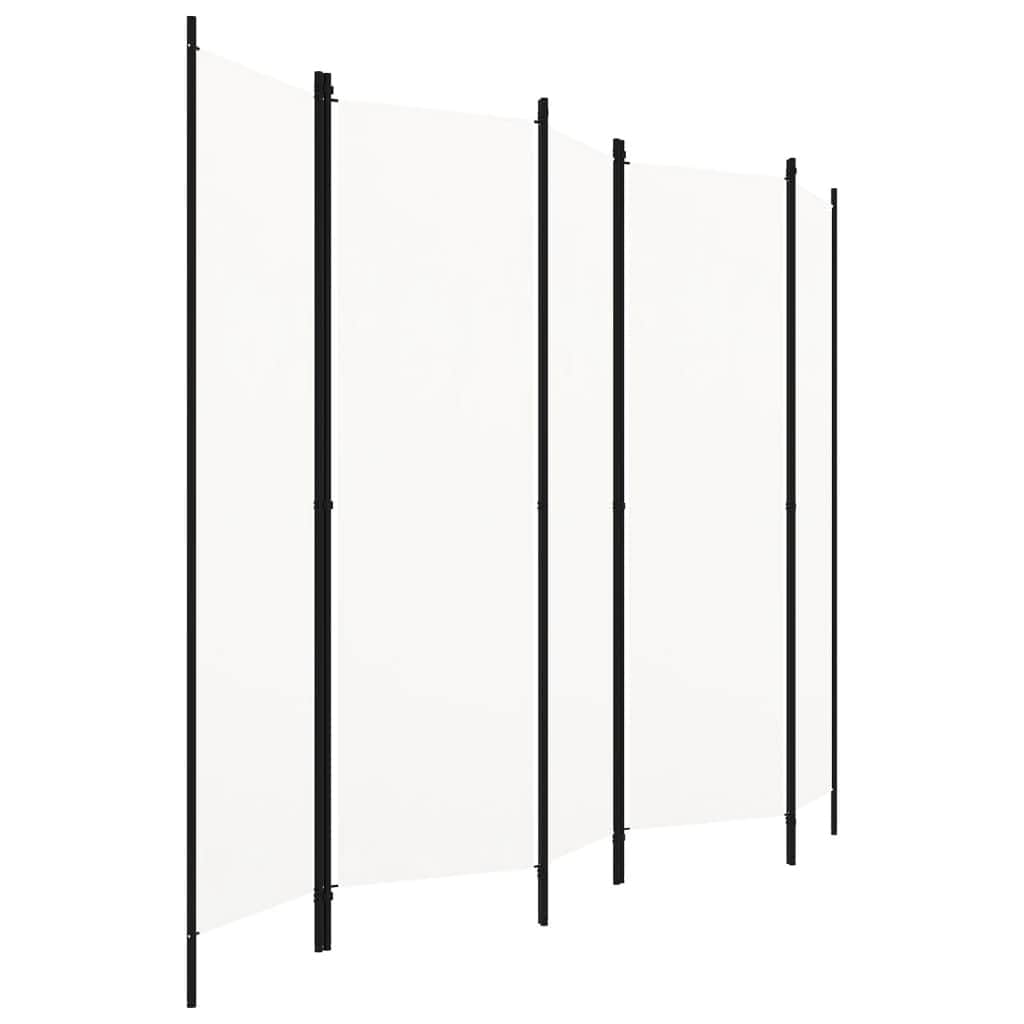 5-Panel Room Divider Cream White