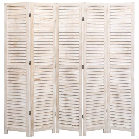 5-Panel Room Divider White