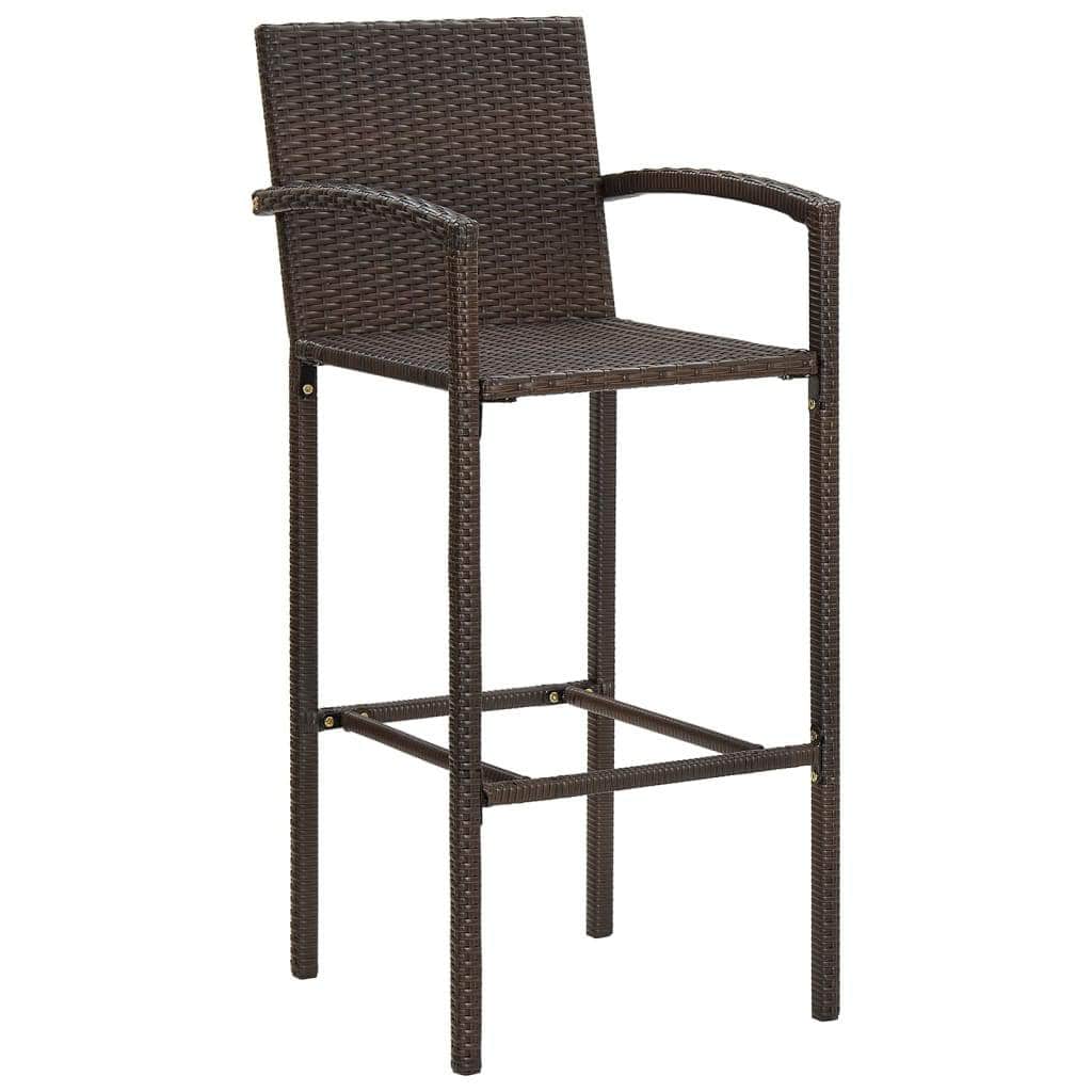 Outdoor Outdoor Furniture Sets - 5 Piece Garden Bar Set Brown Solid Wood Acacia