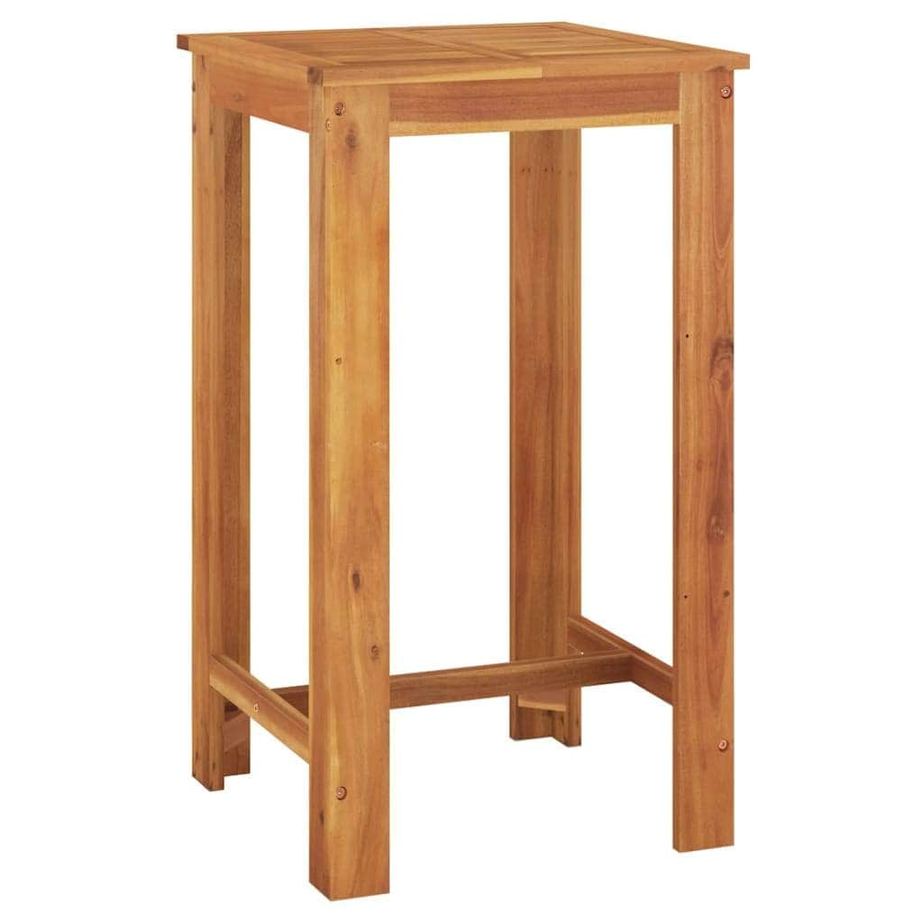 Wood finish - 5 Piece Garden Bar Set Brown Solid Wood Acacia