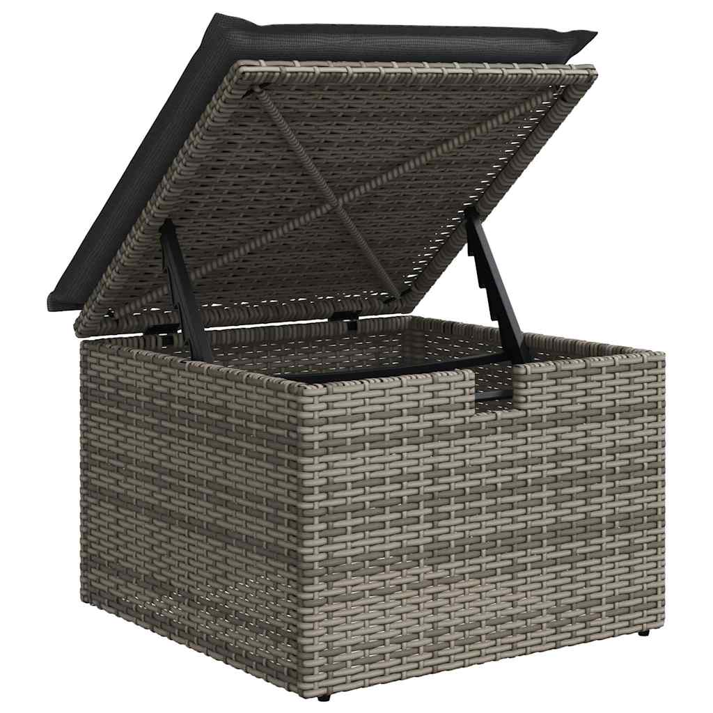 5 Piece Garden Sofa Set with Cushions Grey Poly Rattan - Stylish & Durable, Outdoor Furniture Sets