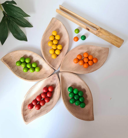 5 Piece Leaf Tray Set Elegant Organization