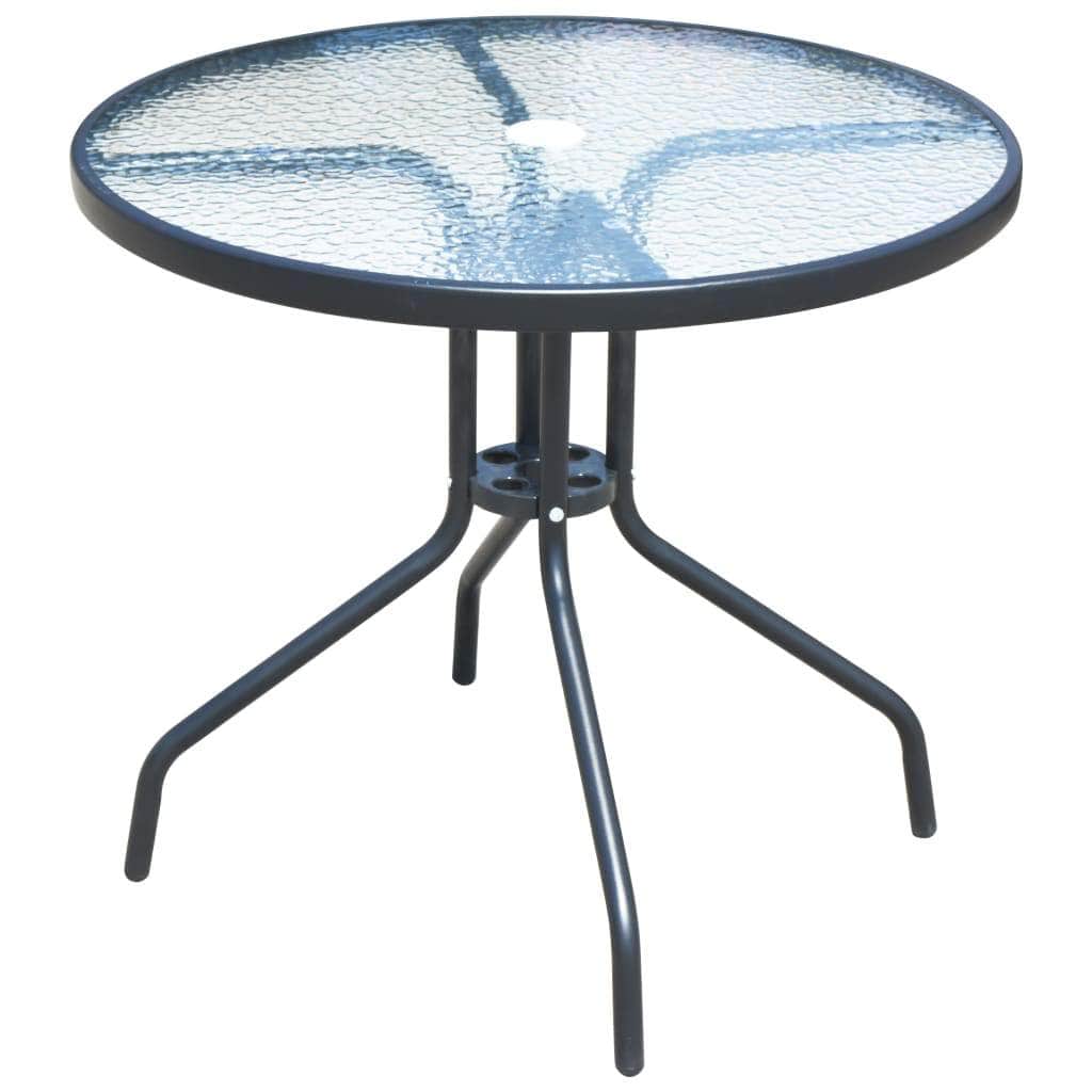 5 Piece Outdoor Dining Set Steel Black - Simple deals