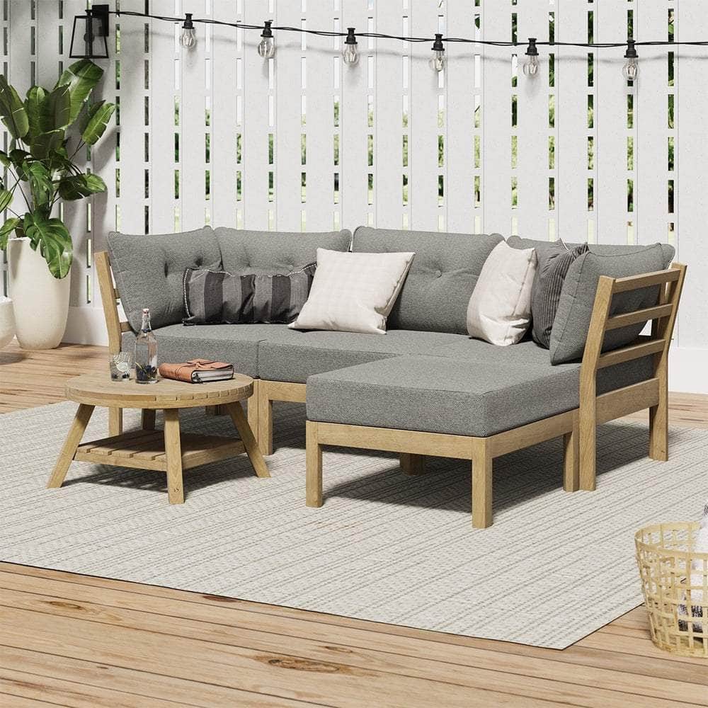 5-Piece Outdoor Sofa Set Garden Lounge Patio Furniture Weather-Resistant