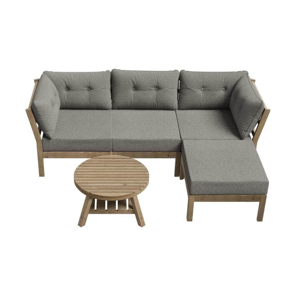 5-Piece Outdoor Sofa Set Garden Lounge Patio Furniture Weather-Resistant