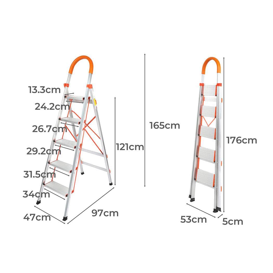 5 Step Ladder Folding Aluminium